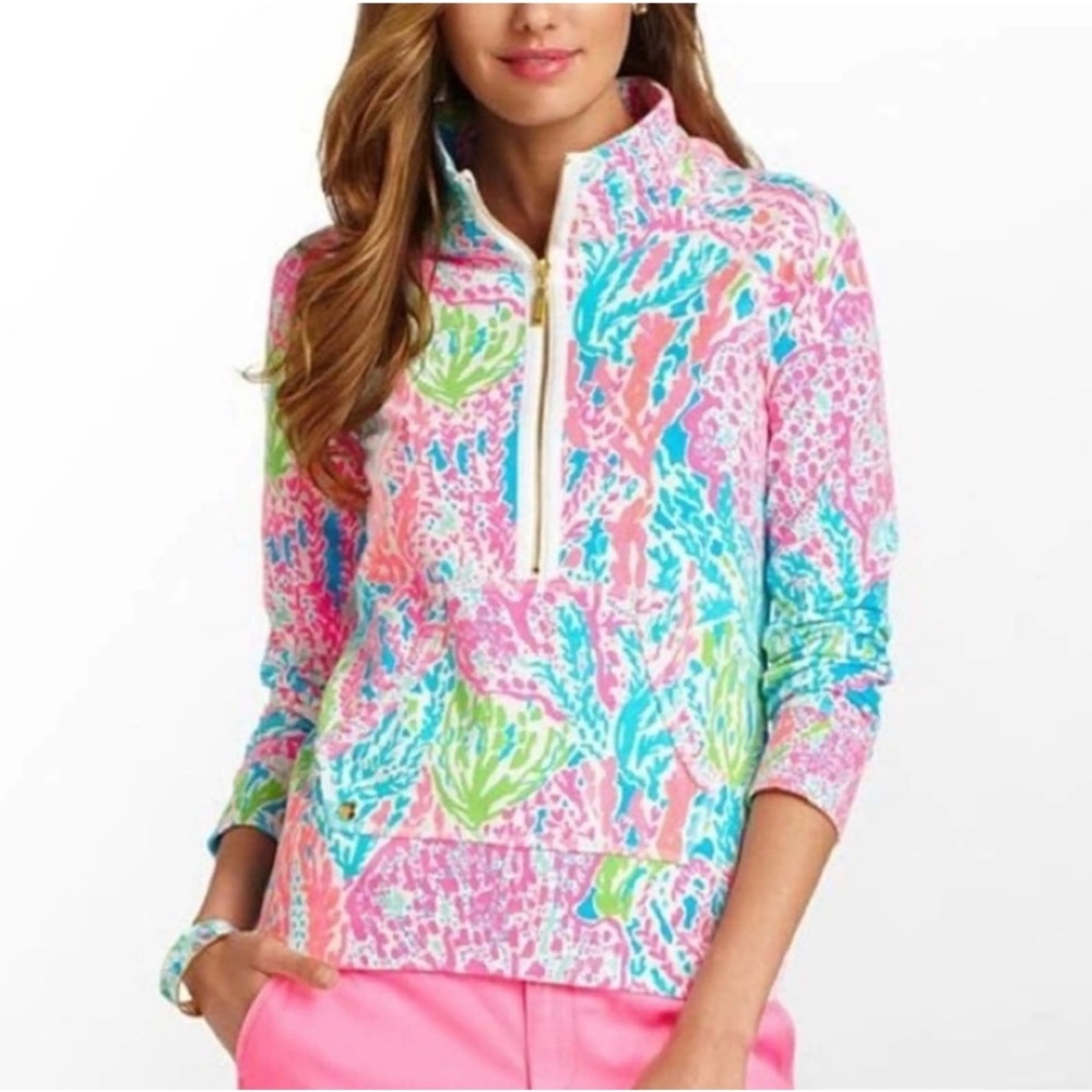 Lilly Pulitzer Skipper Popover in Let’s Cha Cha - GUC - M